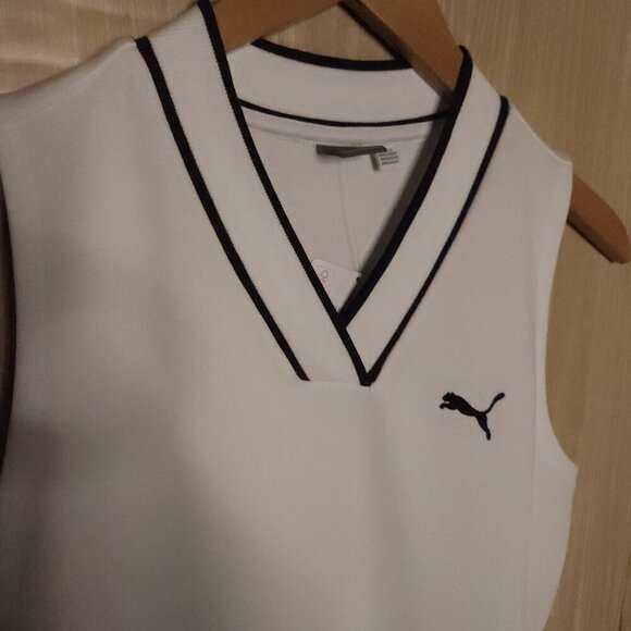 Puma New White Sleeveless Activewear Dress Large - Picture 3 of 7